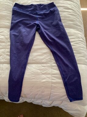 Zella Purple Striped Performance Leggings